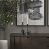Petria Matte Black Textured Metal Taper Candle Holders thumbnail 2