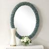 Bonaire Teal Blue Oval Mirror, by Uttermost, 26.5" width x 34.5" height x 2.5" depth thumbnail 2