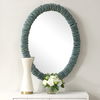 Bonaire Teal Blue Oval Mirror thumbnail 1