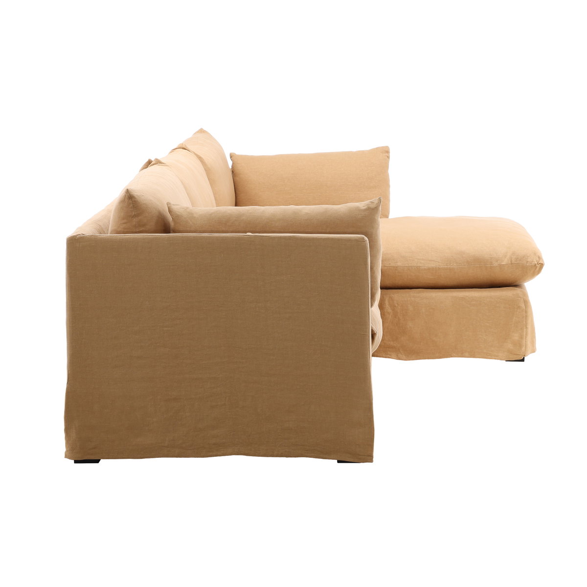 Otis 2 Piece Chaise Sectional Frame RAF, Sofas & Sectional by Dovetail, 123" width x 28.5" height x 64.5" depth View 3
