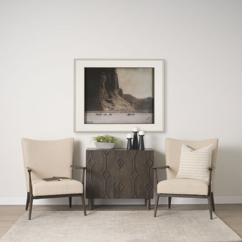 Argent Beige Boucle Accent Chair