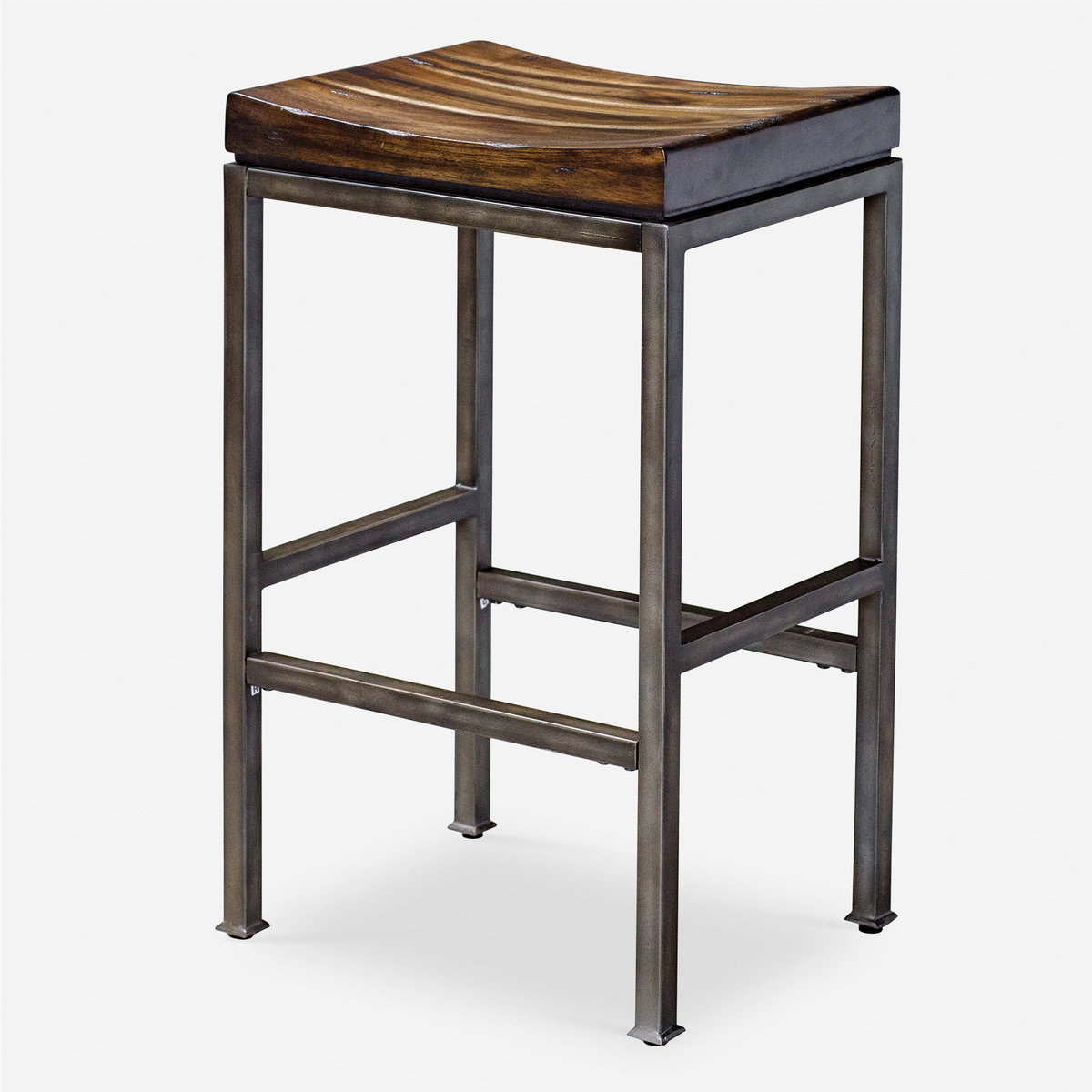 Beck Industrial Bar Stool, Furniture by Uttermost, 18" width x 30" height x 14" depth View 1