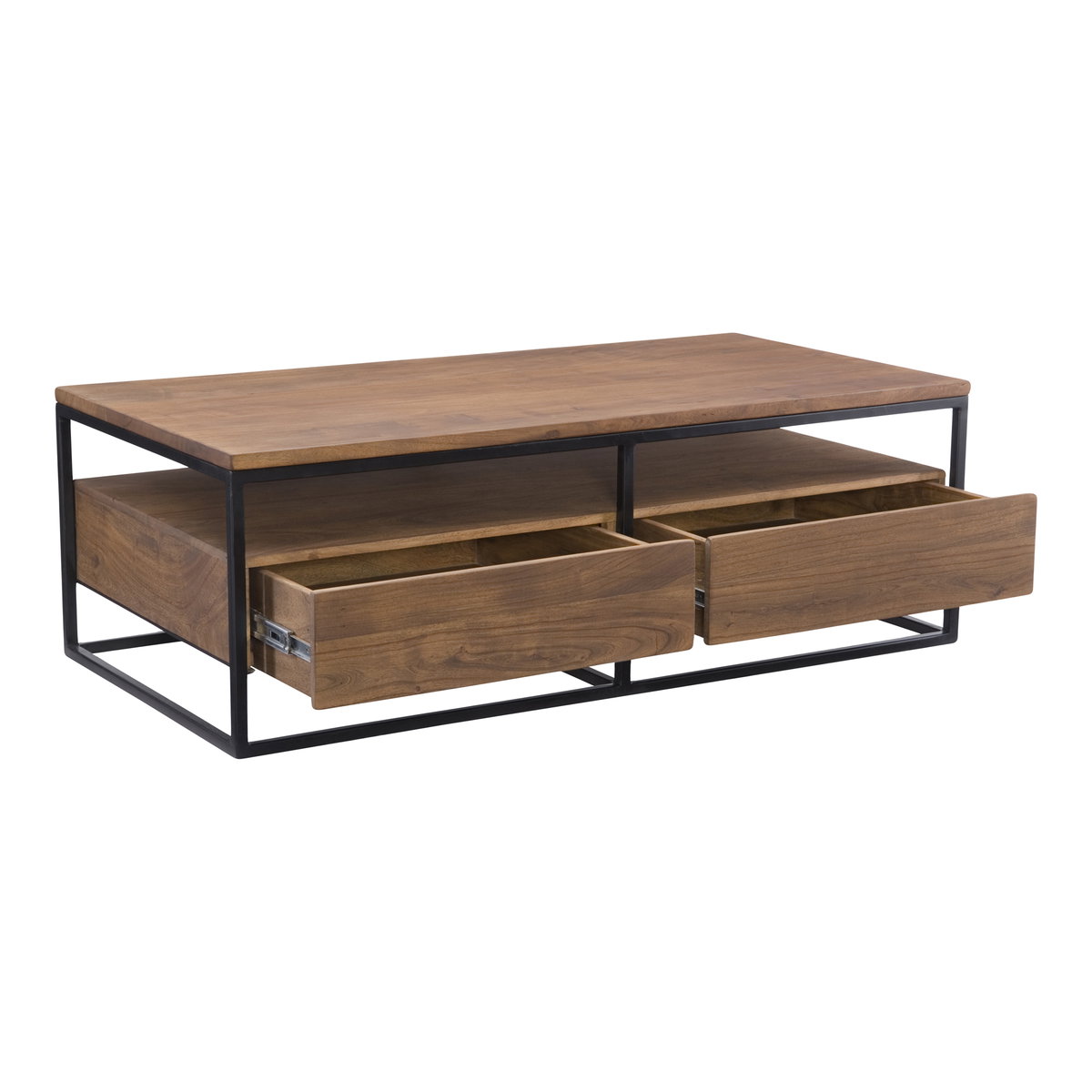 Vancouver Coffee Table Light Brown, by Moe's Home, 52" width x 17" height x 26" depth View 2