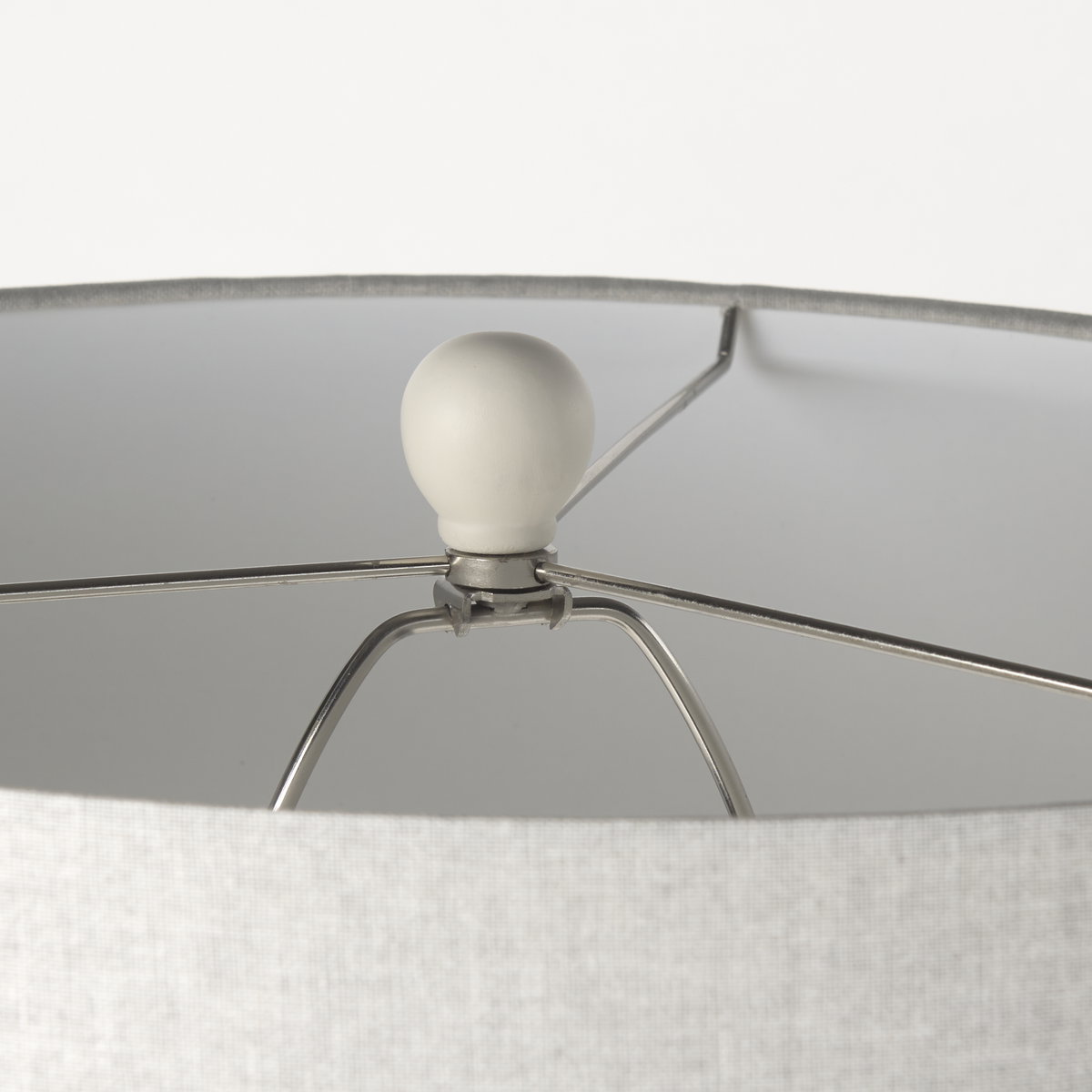 Cato 20.0L x 20.0W x 33.5H Cream Base with White Shade Table Lamp, by Mercana, 18" length x 18" width x 32.8" height View 5