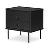 Reagan Nightstand Black, by Moe's Home, 25" width x 24.25" height x 18.5" depth thumbnail 2