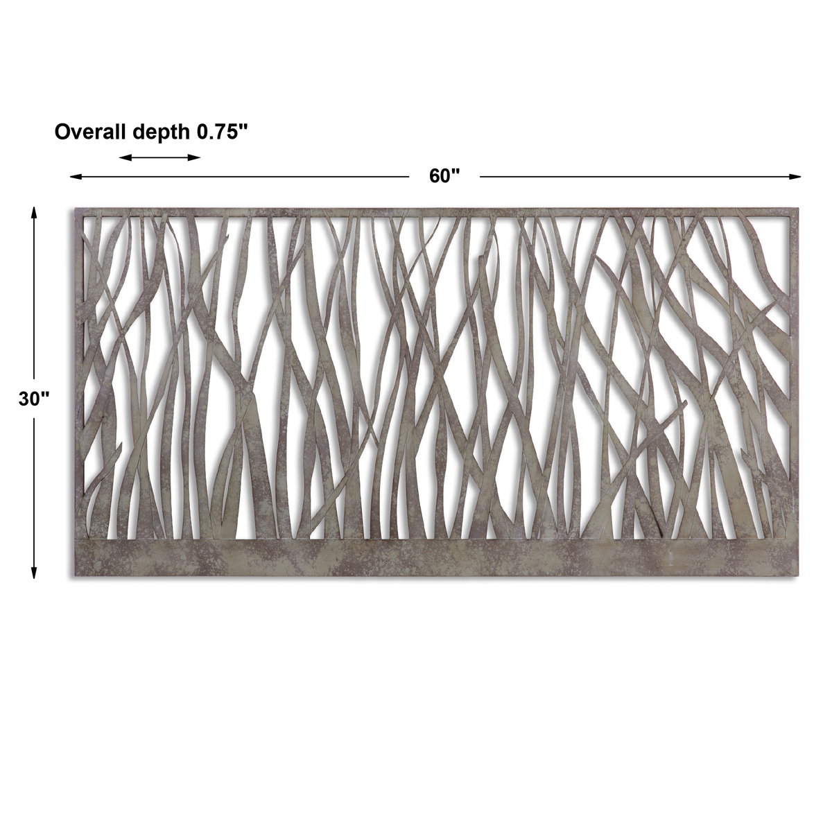 Amadahy Metal Wall Art, by Uttermost, 5' width x 2'6" height x 0.75" depth View 3