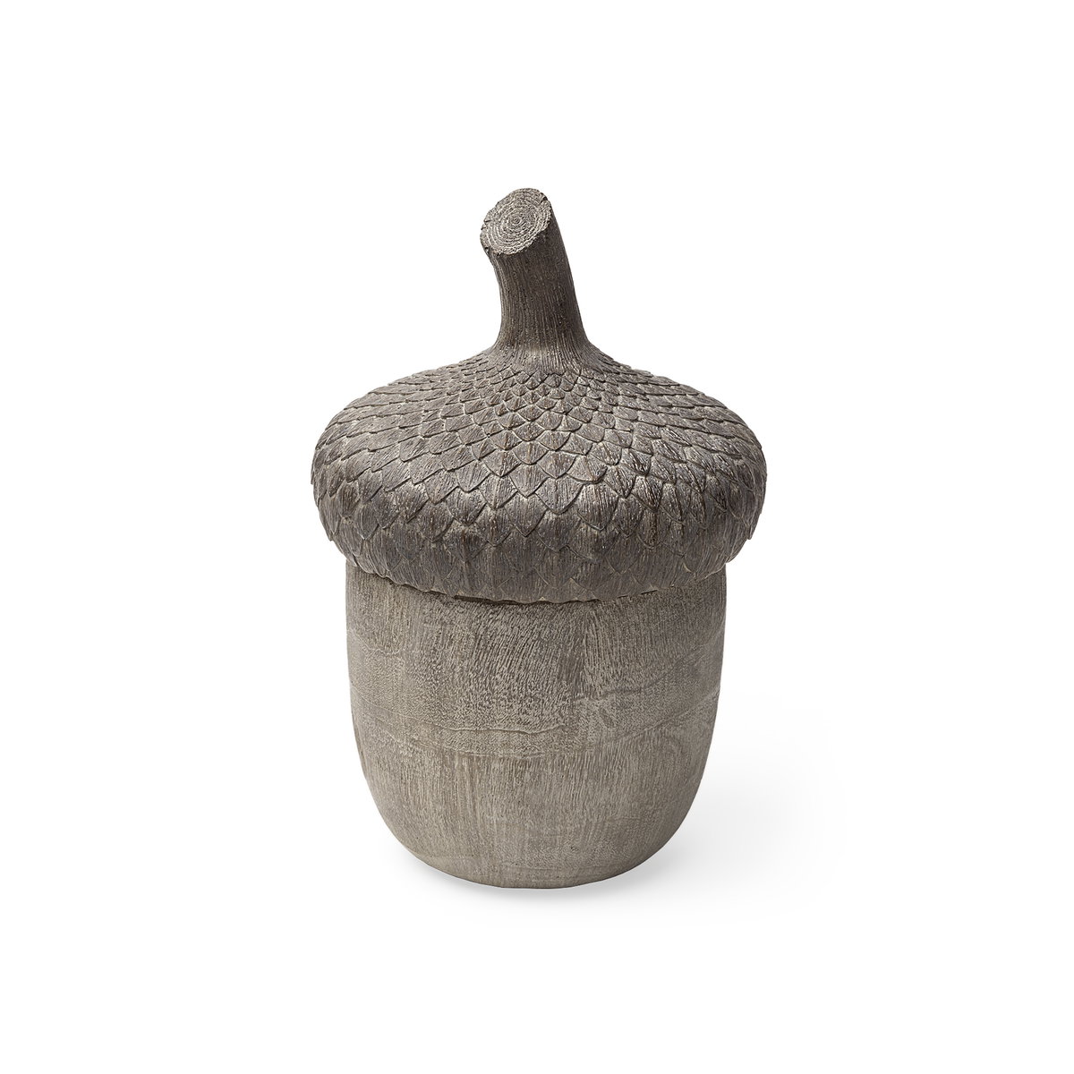 Mandor I (Small) 6L x 6W Brown Resin Acorn Box, Boxe by Mercana, 5.51" length x 5.51" width x 8.66" height View 1