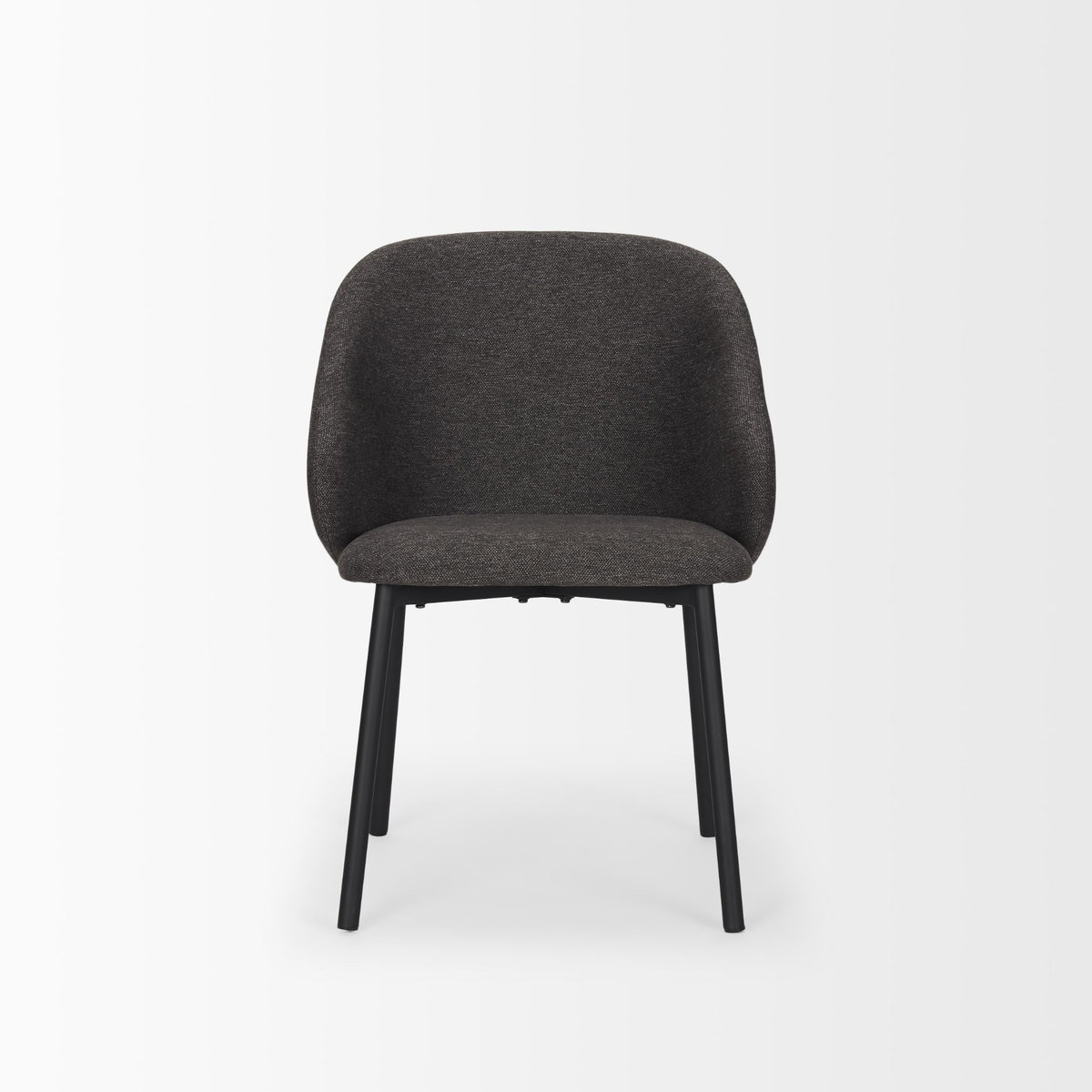 Shannon Contoured Back Dining Side Chair | Gray Fabric with Metal, Dining Chair by Mercana, 22.5" length x 22.75" width x 31.5" height View 7