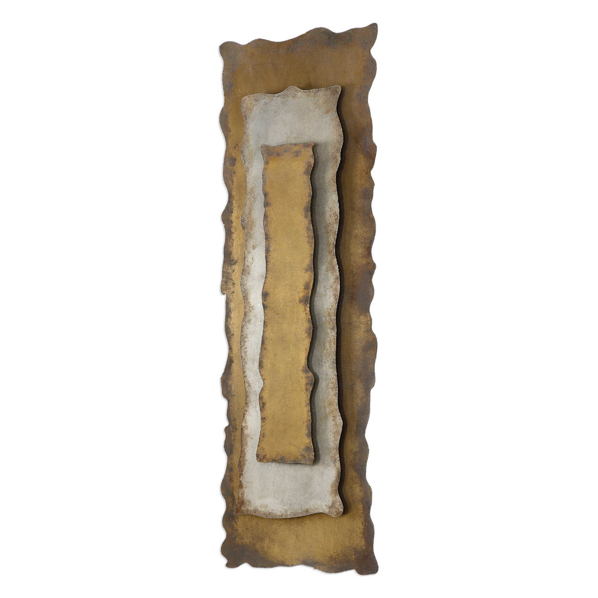 Jaymes Oxidized Panel, Sculptural Wall Art by Uttermost, 20.5" width x 60.25" height x 2.75" depth View 4