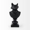 Murray 13H Black Painted Resin Fox in a Suit Bust, Decorative Object by Mercana, 6" length x 4.5" width x 13" height thumbnail 3