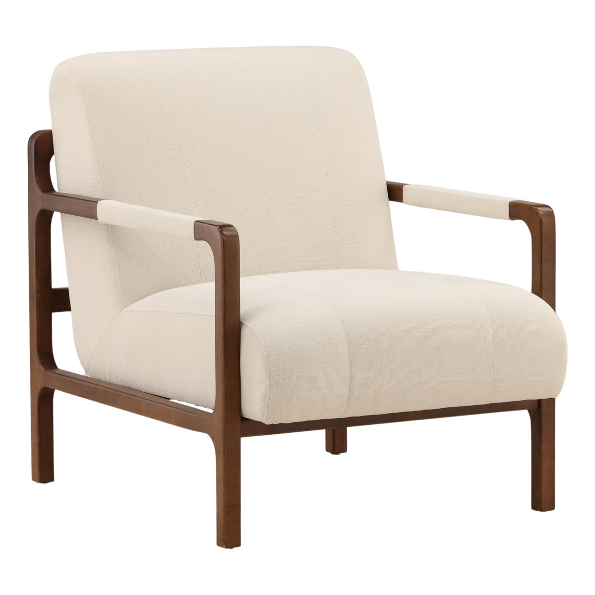 Jordi Occasional Chair Cream, Accent Chair by Dovetail, 29.5" width x 35.2" height x 39" depth View 1