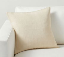 Online Designer Combined Living/Dining Belgian Linen Pillow & Down Alternative Insert Bundle, 18" x 18", Bone