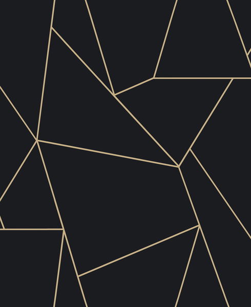 Nazca Black & Gold Wallpaper