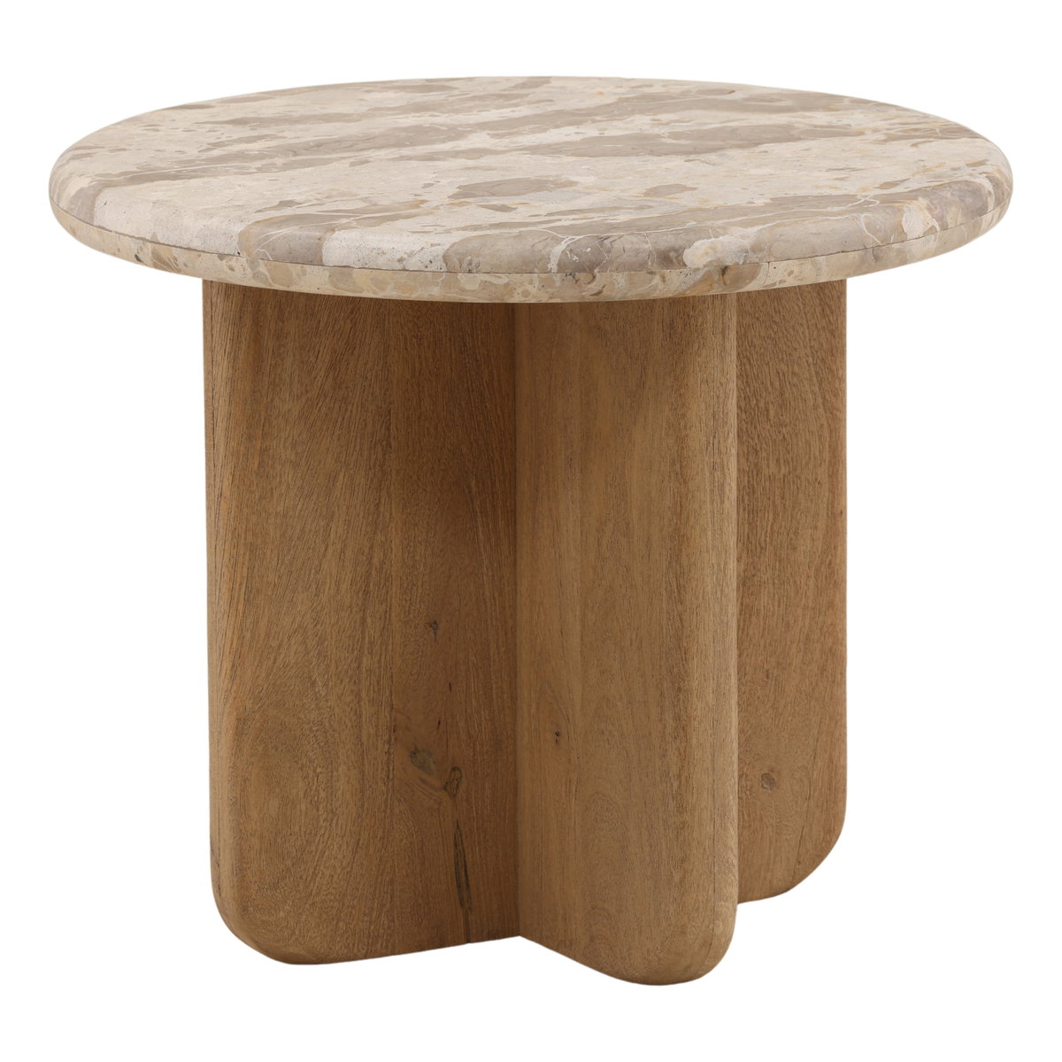 Layna Side Table Beige, Side & End Table by Dovetail, 24" width x 20" height x 24" depth View 1