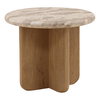 Layna Side Table Beige, Side & End Table by Dovetail, 24" width x 20" height x 24" depth thumbnail 1