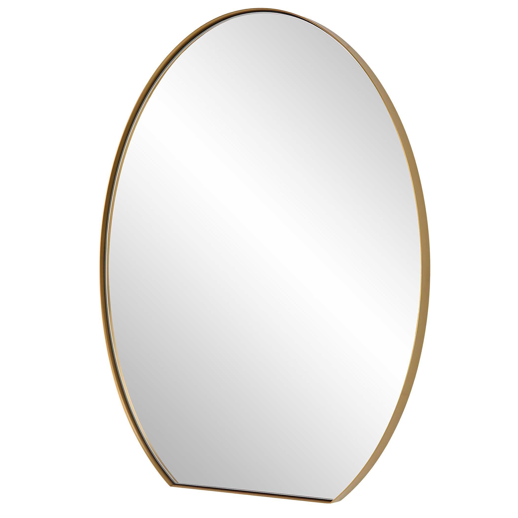 Cabell Brass Oval Mirror, by Uttermost, 24" width x 32" height x 1" depth View 5