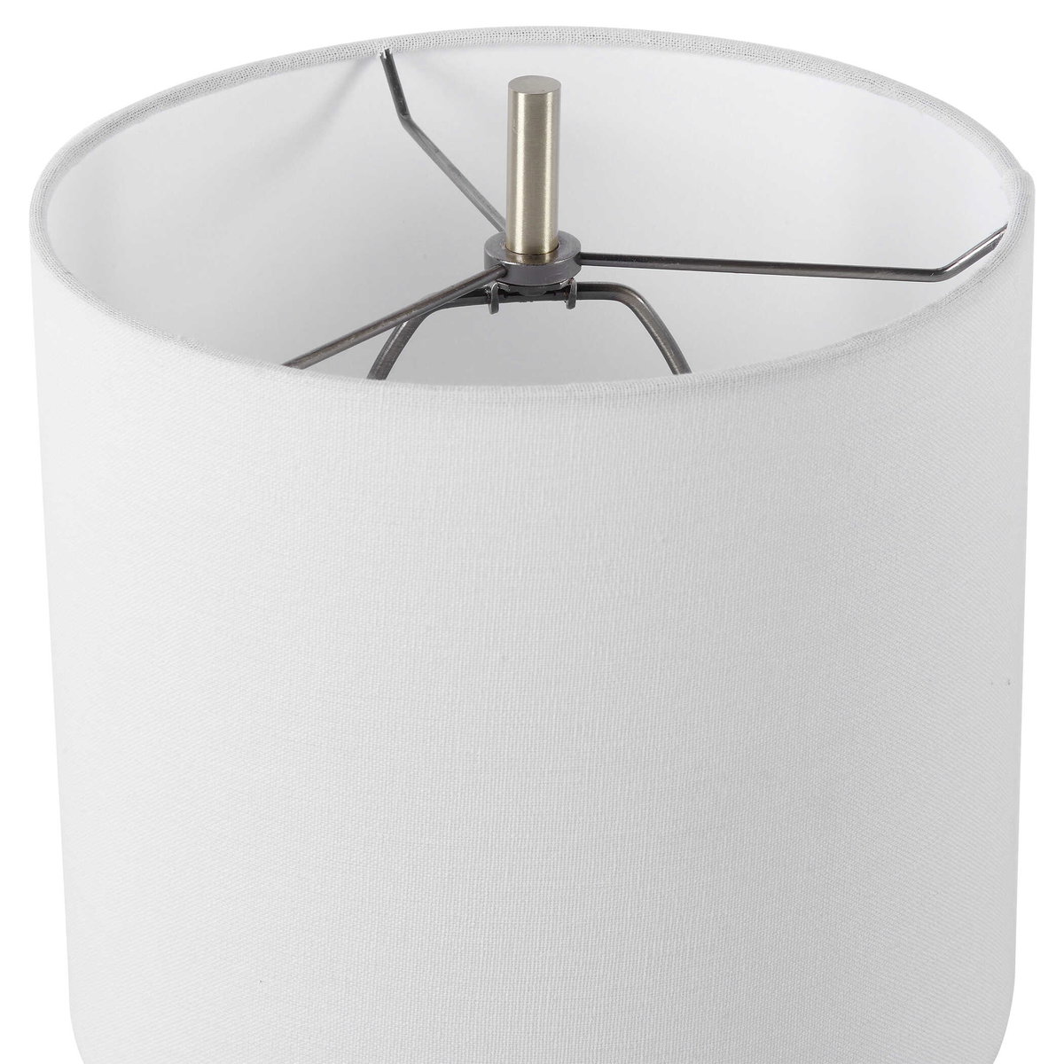 Eloise White Marble Table Lamp, by Uttermost, 10" width x 20" height x 10" depth View 7