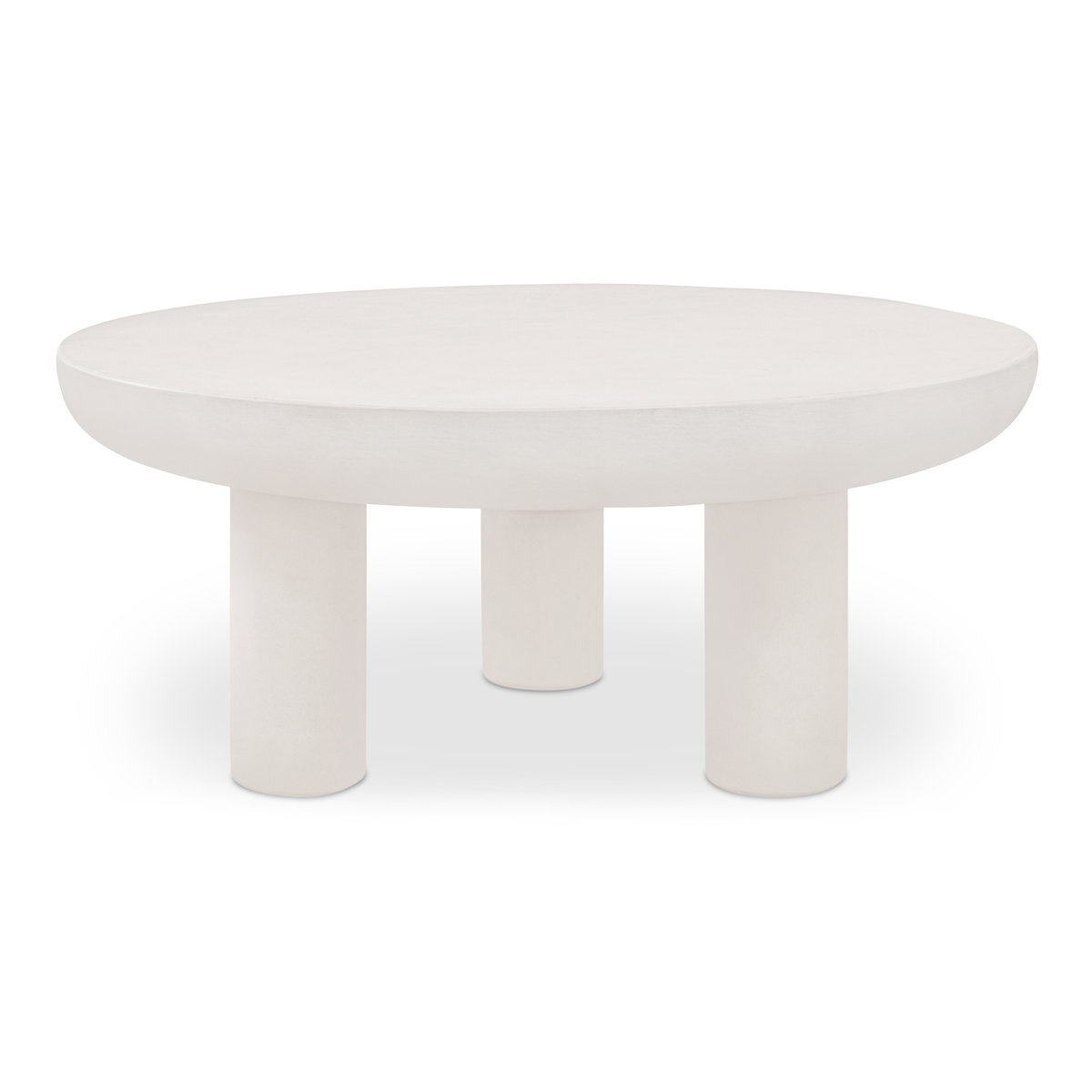 Rocca Coffee Table Cream, by Moe's Home, 35.43" width x 14.96" height x 35.43" depth View 1