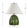 Renna Moss Green Table Lamp, by Uttermost, 20" width x 25.5" height x 20" depth thumbnail 3