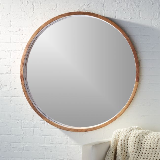 Online Designer Bedroom Acacia Wood 40" Mirror