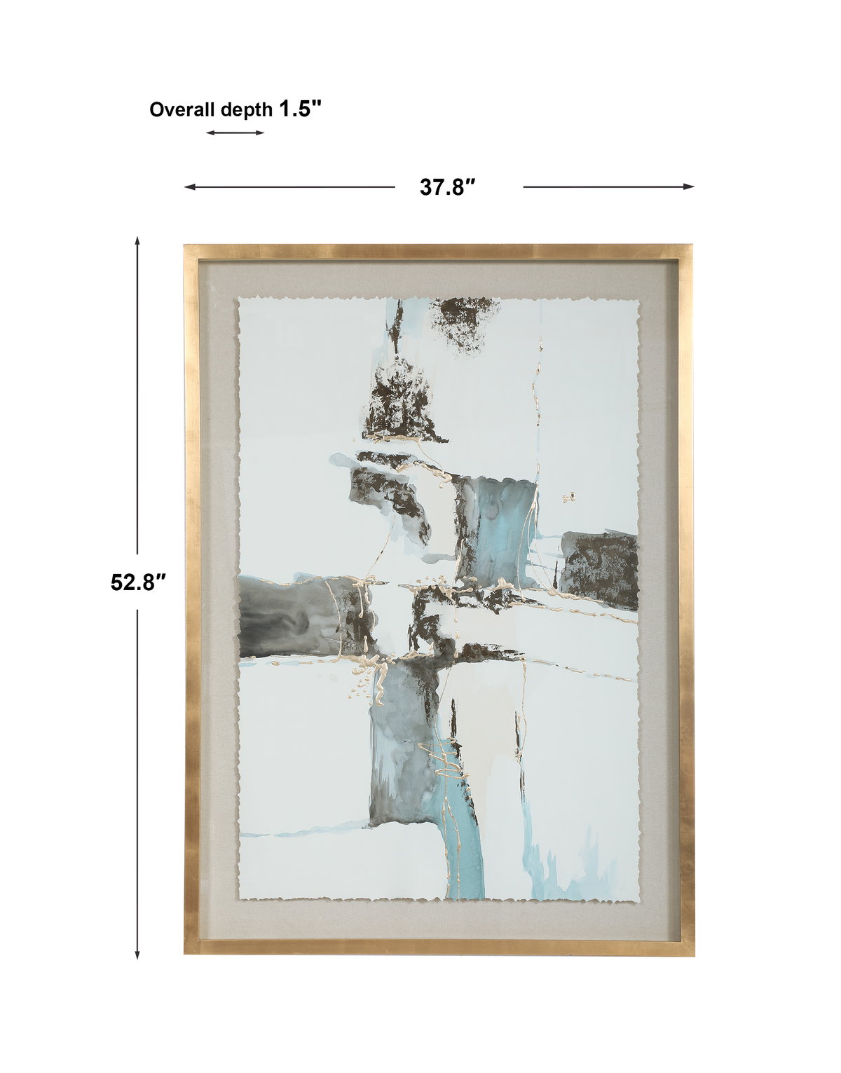 Crosswalk Abstract Art, by Uttermost, 37.8" width x 52.8" height x 1.5" depth View 3