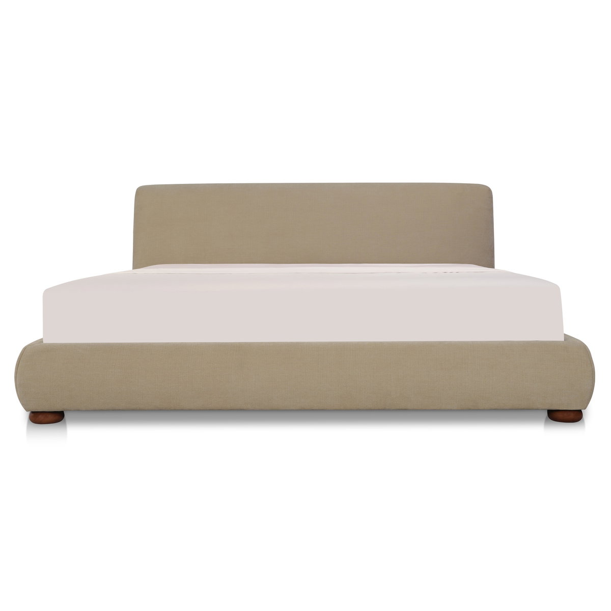 Beau Queen Storage Bed Warm Beige, by Moe's Home, 5'11" width x 3'3.37" height x 7'9.3" depth View 1