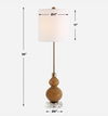 Sienna Caramel Glass Buffet Lamp, by Uttermost, 11" width x 36" height x 11" depth thumbnail 3
