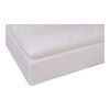 Clay Ottoman Cream White, by Moe's Home, 44.5" width x 19.5" height x 44.5" depth thumbnail 3