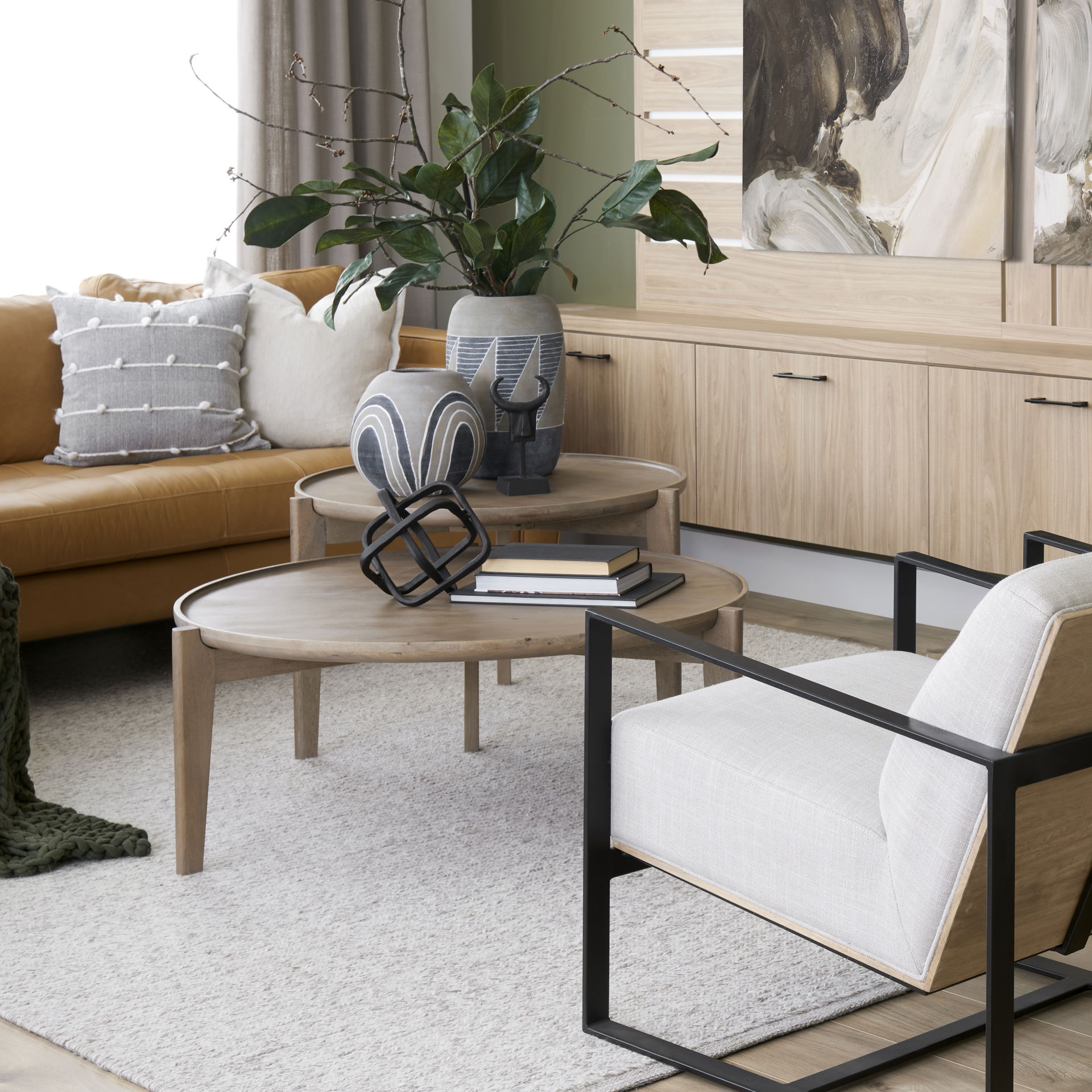 Cove Grey/Brown Ceramic Vase, by Mercana, 9.25" length x 9.25" width x 15.16" height View 3