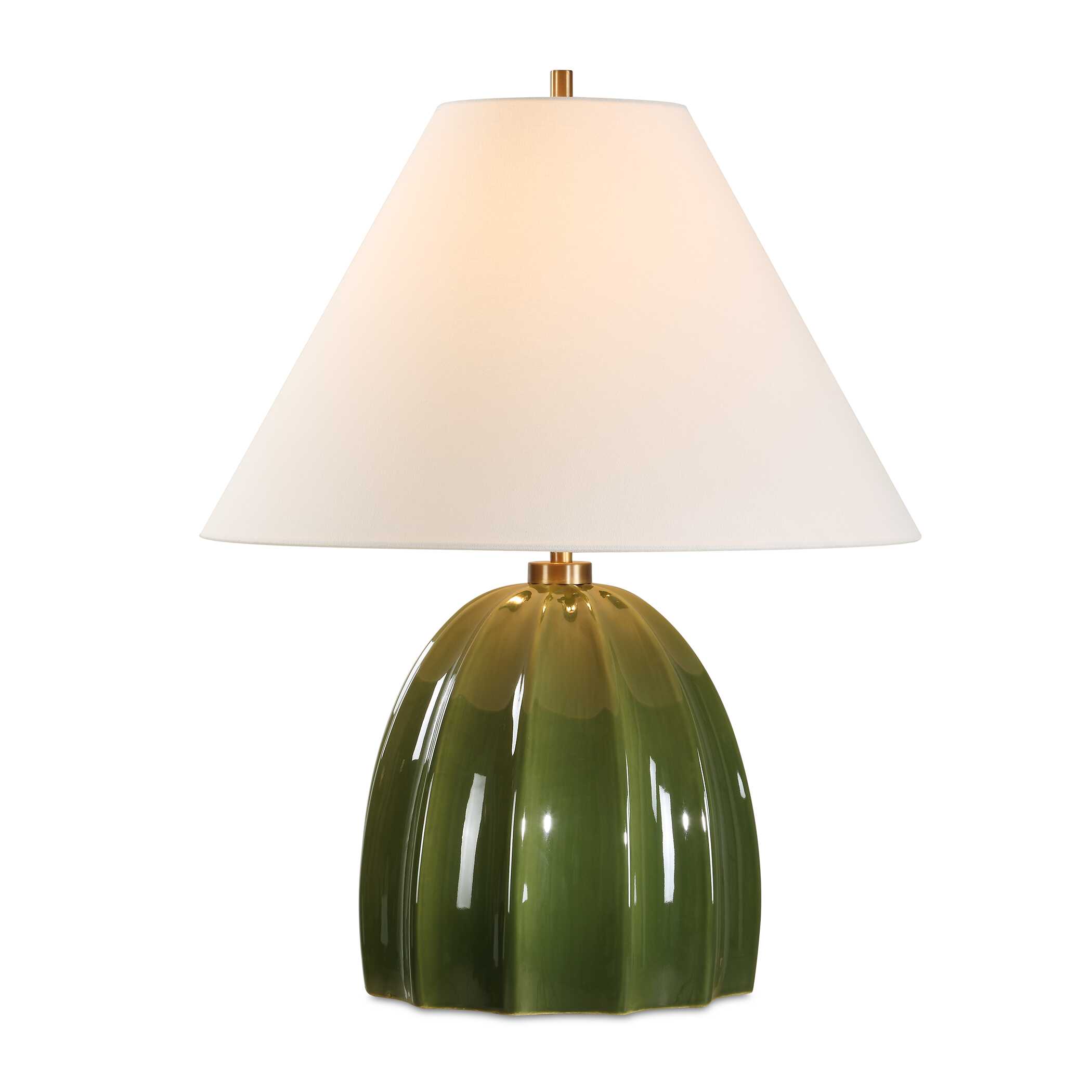 Renna Moss Green Table Lamp, by Uttermost, 20" width x 25.5" height x 20" depth View 1