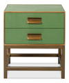 Gideon Shagreen Side Table  Watercress, by Sarreid, 1'6" length x 1'10" width x 2' height thumbnail 2