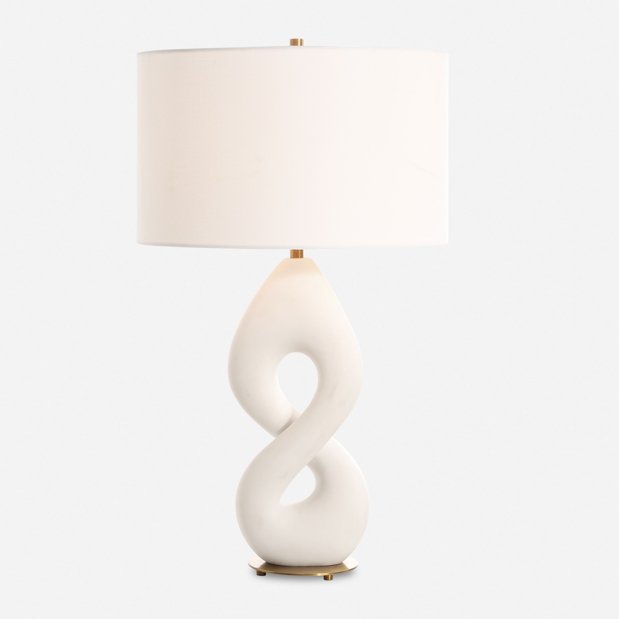 Meridian Ivory Stone Table Lamp large image 