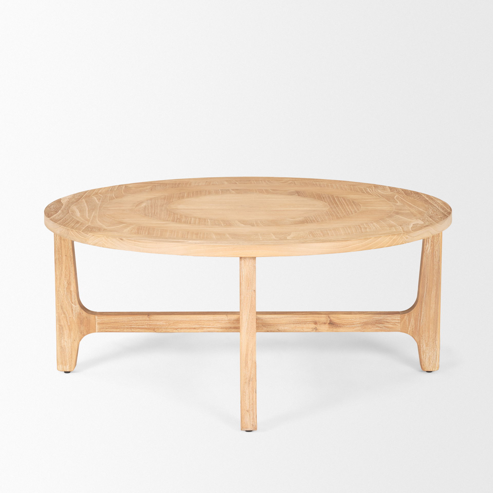 Taylin Light Brown Wood Round Coffee Table large image 