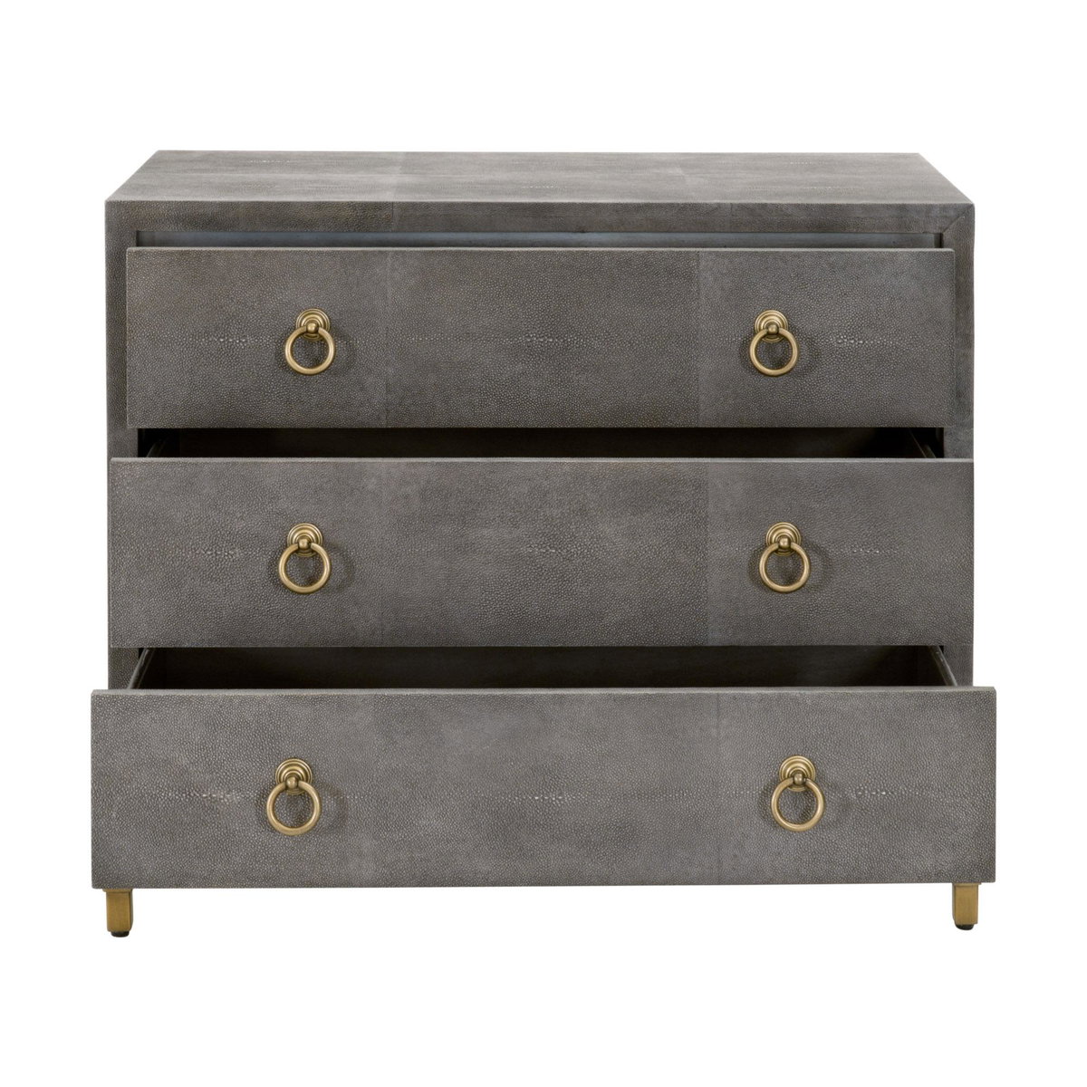Strand Shagreen 3-Drawer Nightstand, by Essentials for Living, 35" width x 30" height x 19" depth View 2