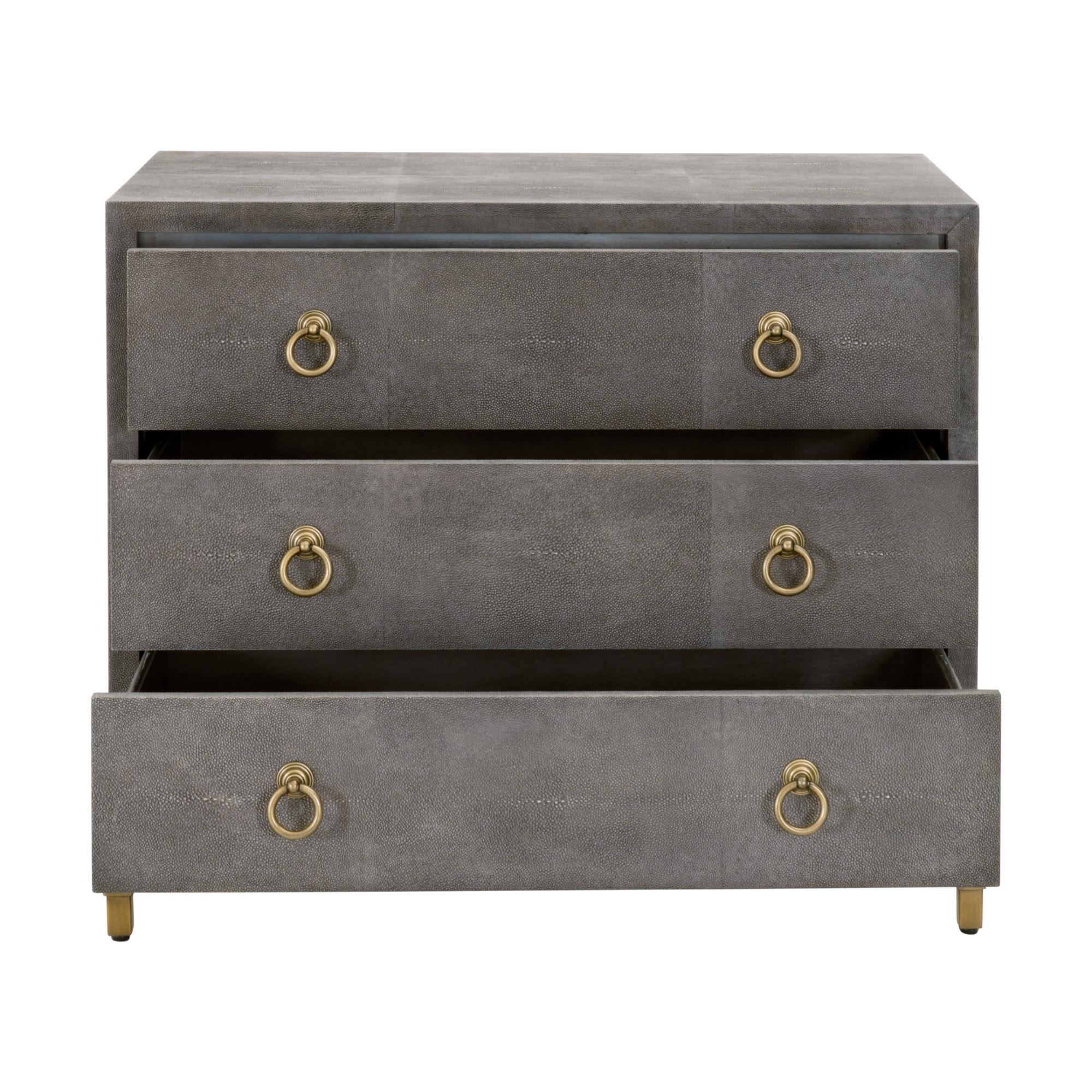 Strand Shagreen 3-Drawer Nightstand large image 