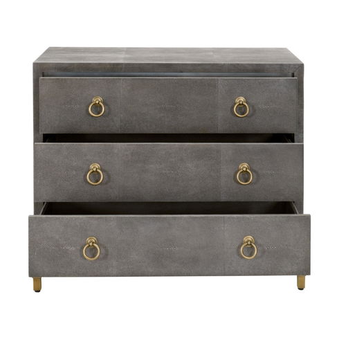 Strand Shagreen 3-Drawer Nightstand