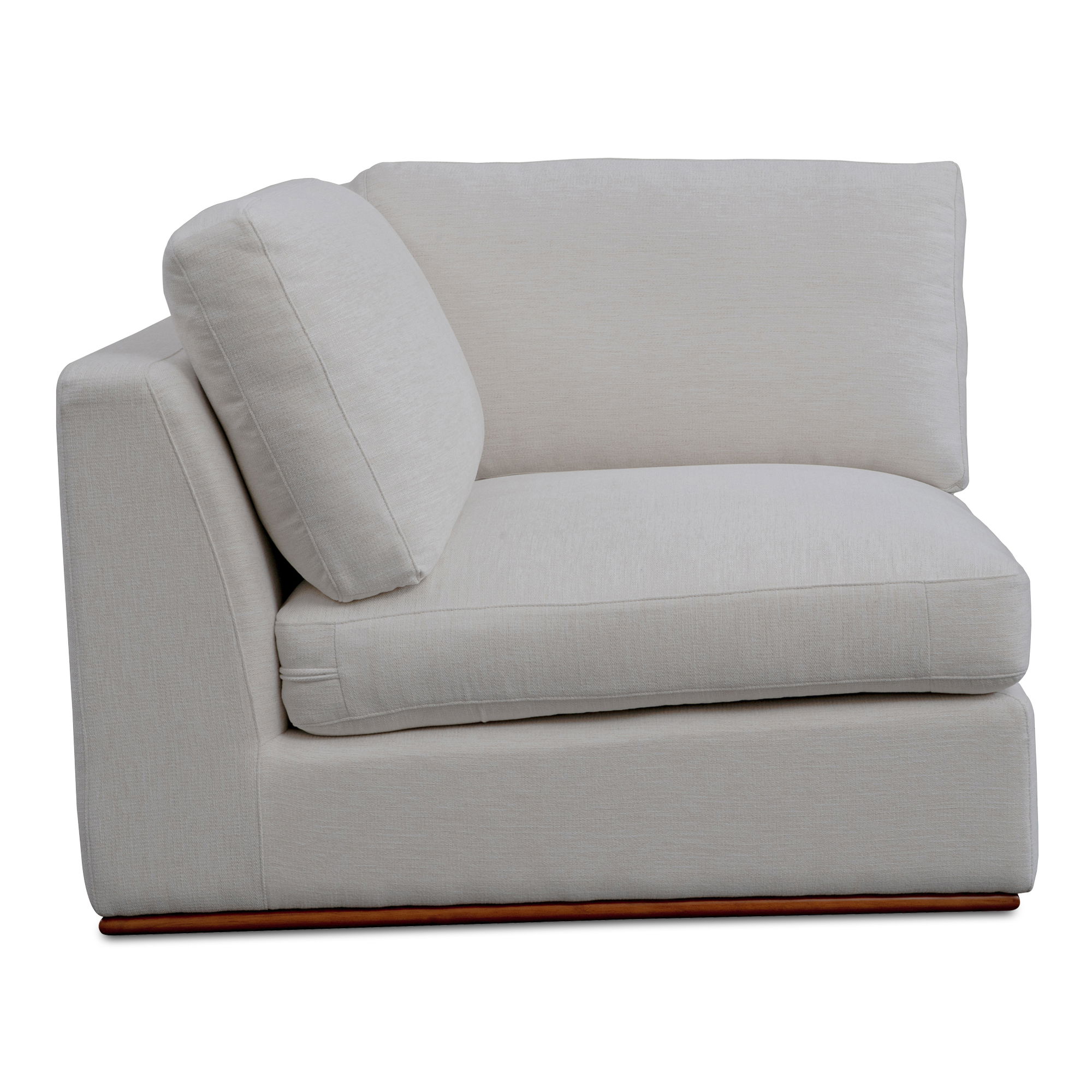 Rue Corner Chair Off White, Sectional Sofa by Moe's Home, 40.6" width x 23.6" height x 40.6" depth View 1