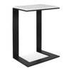 Kenora White Marble Accent Table, Side & End Table by Uttermost, 18" width x 22.5" height x 11.75" depth thumbnail 1