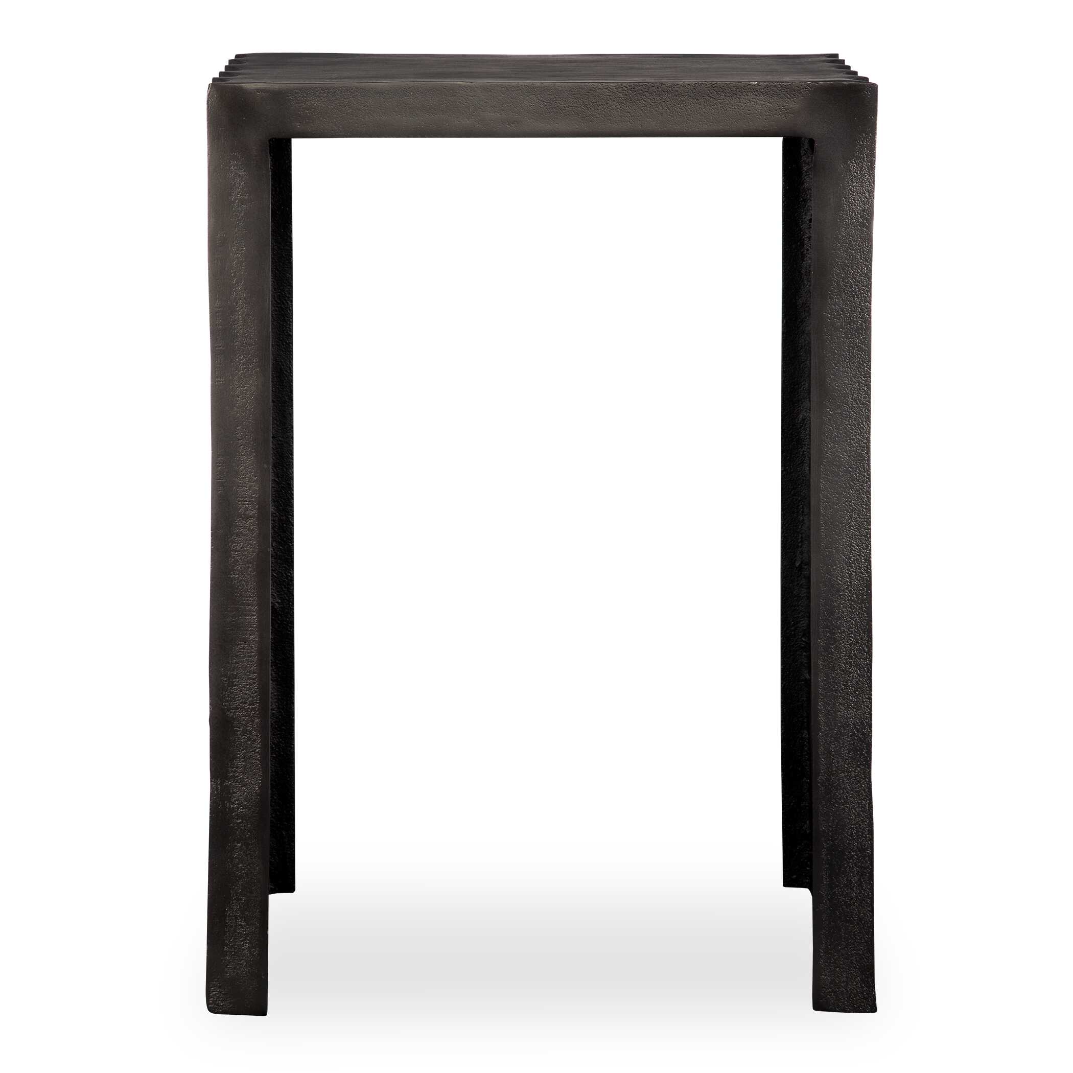 In The Groove Aluminum Accent Table, Furniture by Uttermost, 16" width x 23" height x 10" depth View 1