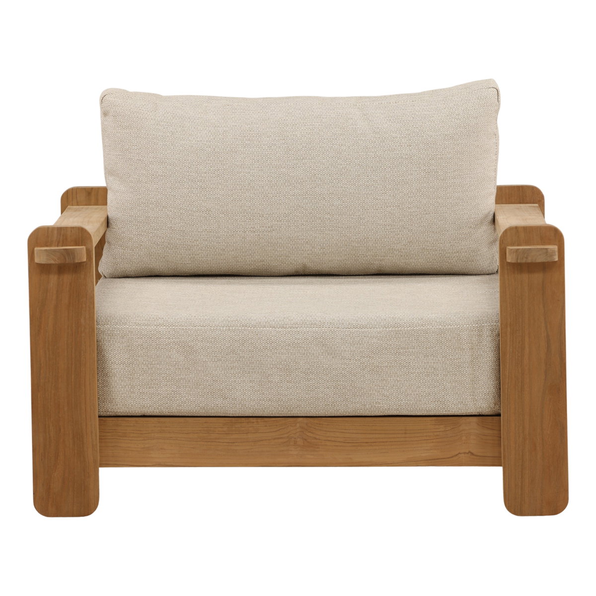 Julie Outdoor Sofa Chair Taupe, Accent Chair by Dovetail, 41.6" width x 30" height x 35.43" depth View 2
