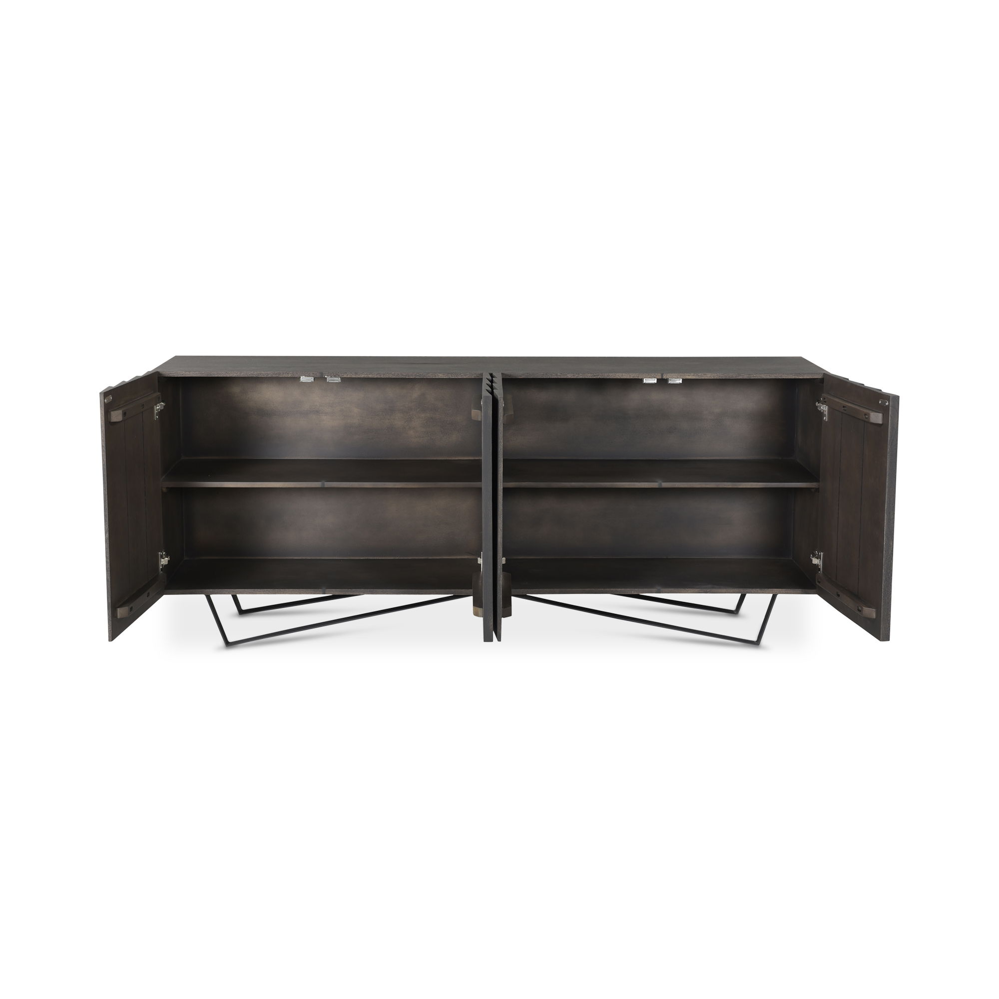 Brolio Sideboard Charcoal, Cabinets & Sideboard by Moe's Home, 71" width x 30" height x 16" depth View 4