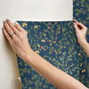 Lemon Grove Navy Peel & Stick Wallpaper thumbnail 6