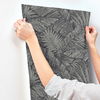 Palm Cove Toile Silver & Black Wallpaper thumbnail 5