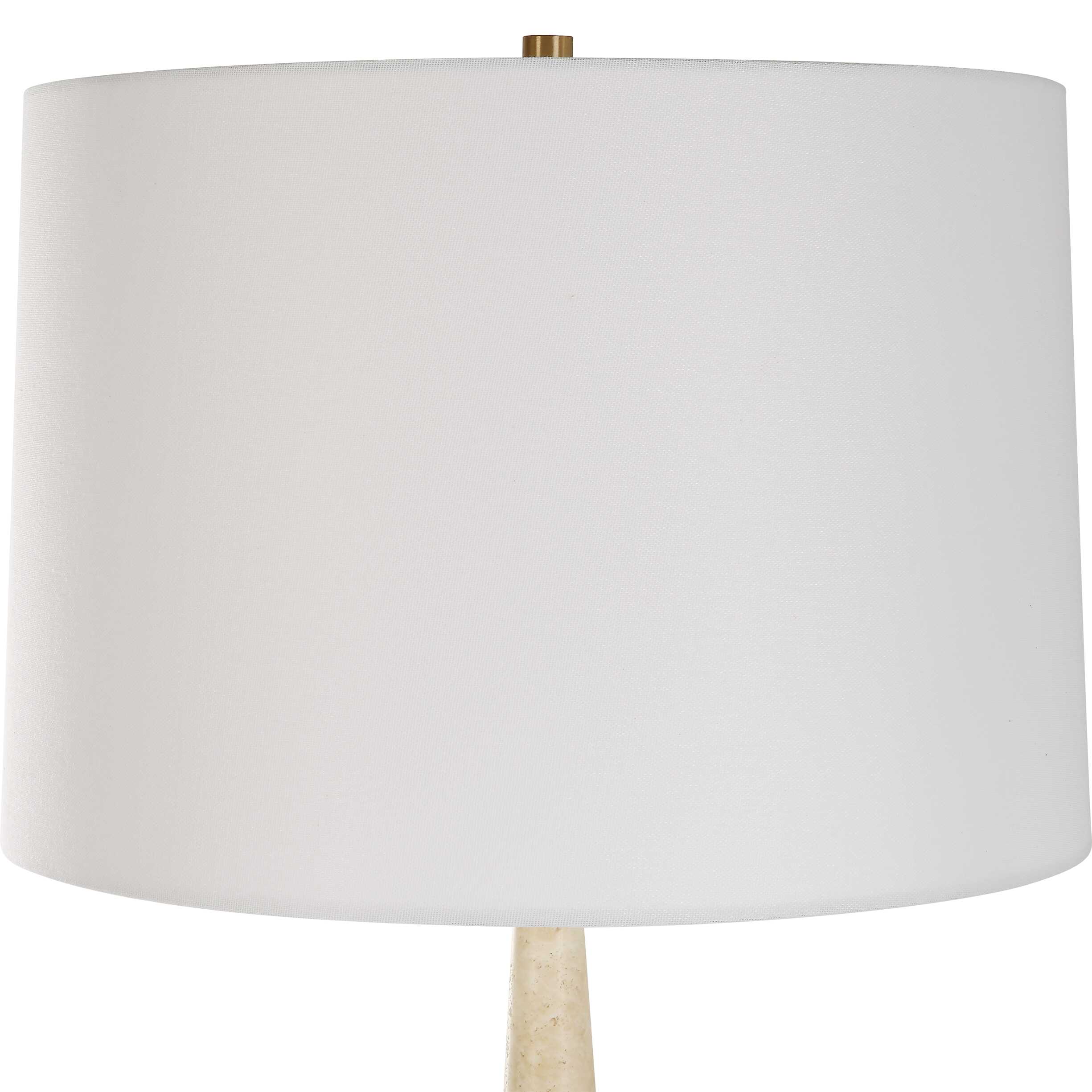 Palu Travertine Table Lamp, by Uttermost, 16" width x 37.5" height x 16" depth View 6