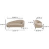 Abigail Chaise Light Brown Faux Shearling, Chaise Lounges & Daybed by Moe's Home, 66" width x 30" height x 30" depth thumbnail 8