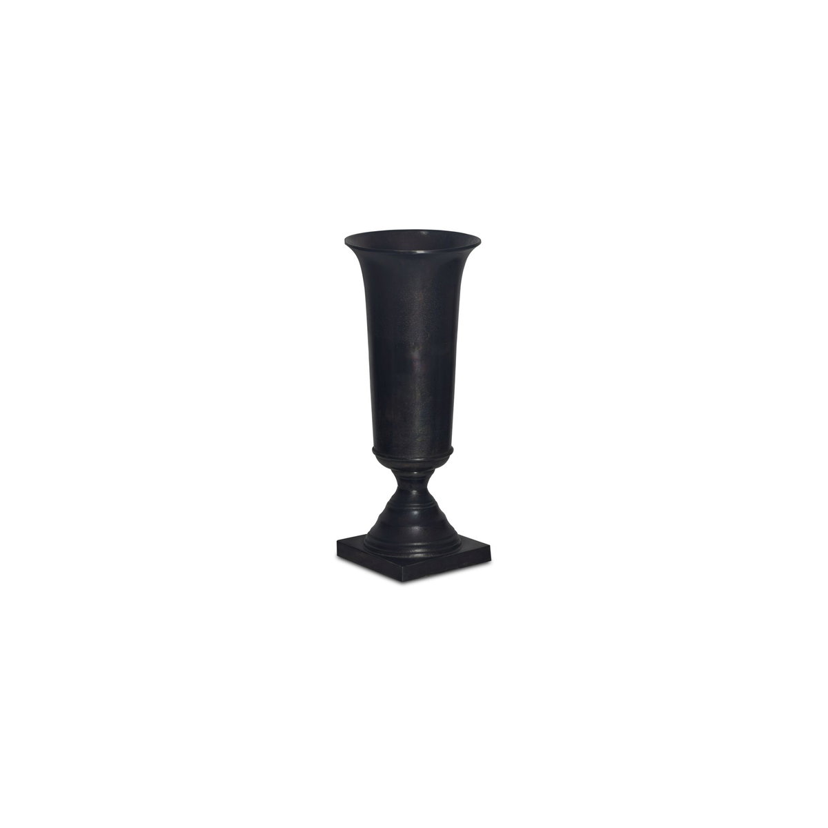 Cassia Cast Aluminum Vase Black, by Moe's Home, 8" width x 20" height x 8" depth View 2