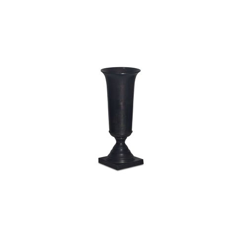 Cassia Cast Aluminum Vase Black
