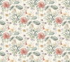 Midsummer Floral Coral Wallpaper, by York Wall, 27' length x 2'3" width x 0.02" depth thumbnail