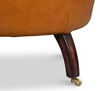 Bastian Armchair, Tan Brown Leather, Seating by Sarreid, 33" length x 33" width x 31" height thumbnail 7