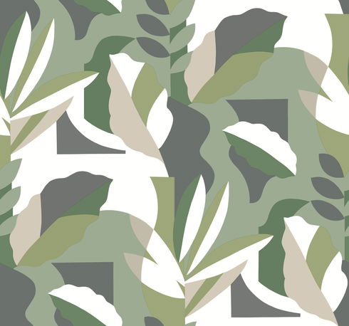 Papier Colle Green Wallpaper